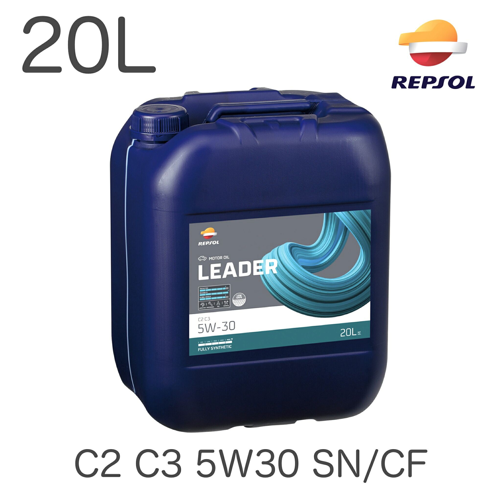 REPSOL レプソル エンジンオイル 20L 5W-30 リーダー C2C3 全合成油 007505