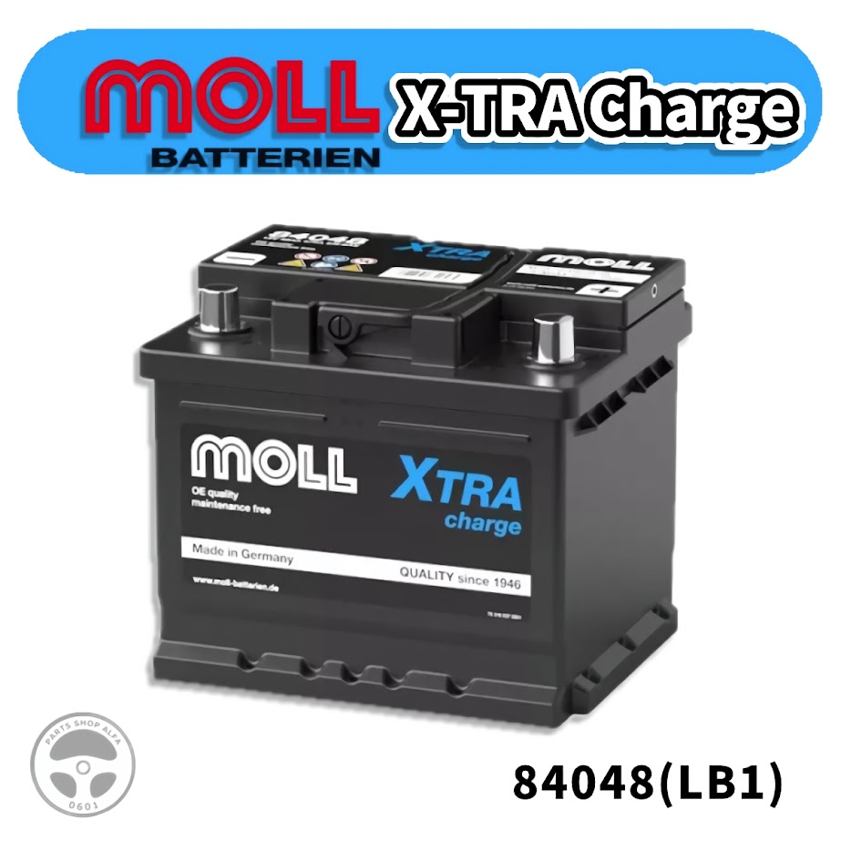 MOLL バッテリー LBN1 LB1 X-TRA Charge 輸入車用 84048｜パーツショップアルファ店