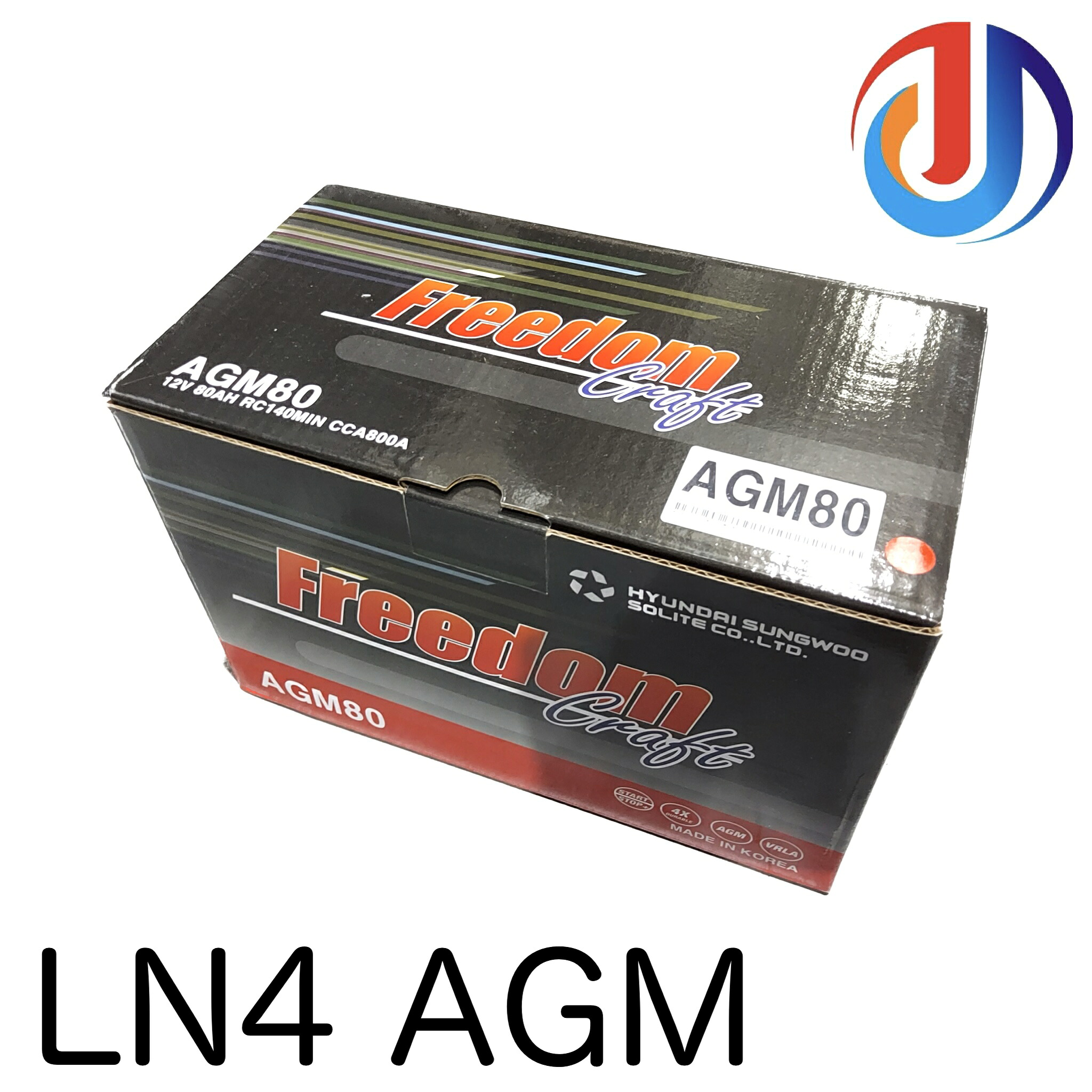 フリーダムクラフト FREEDOMCRAFT バッテリー AGM LN4 L4 輸入車用 FD-AGM80｜パーツショップアルファ店