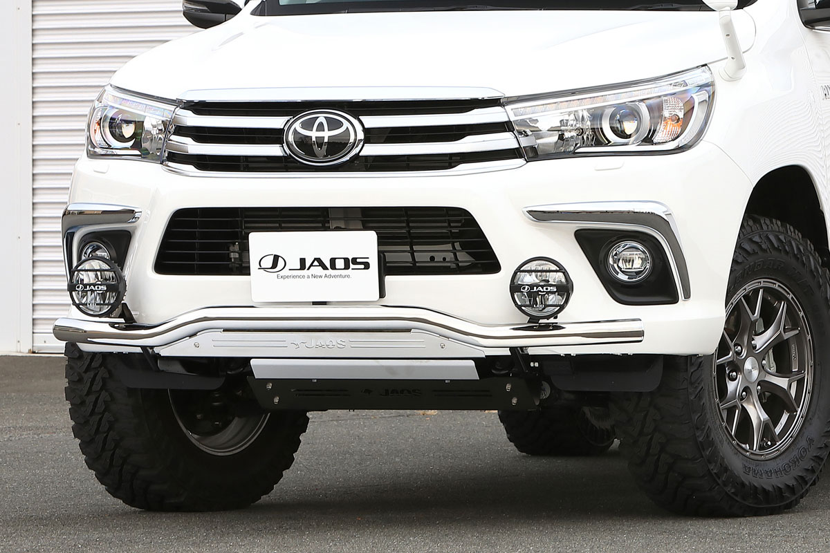 【最大P10倍】JAOS ジャオス フロントスキッドバー ポリッシュ／ブラスト ハイラックス gun125系 B150096A ・B150096AZ｜PARTS SHOP 4U
