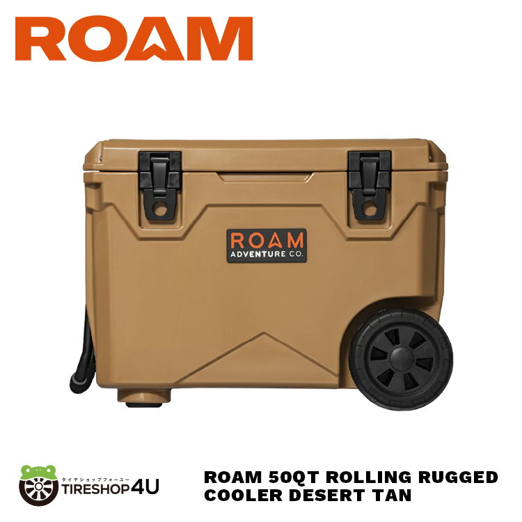 37224円 【送料0円】 ROAM-CLR-50-DESERTTAN ローム ローリング ラギッド クーラー 収納ボックス クーラーボックス タイヤ  キャスター 持ち運び アウトドア キャンプ バーベキュー 後部座席 ルーフラック 架台 荷台 保冷 ブラウン