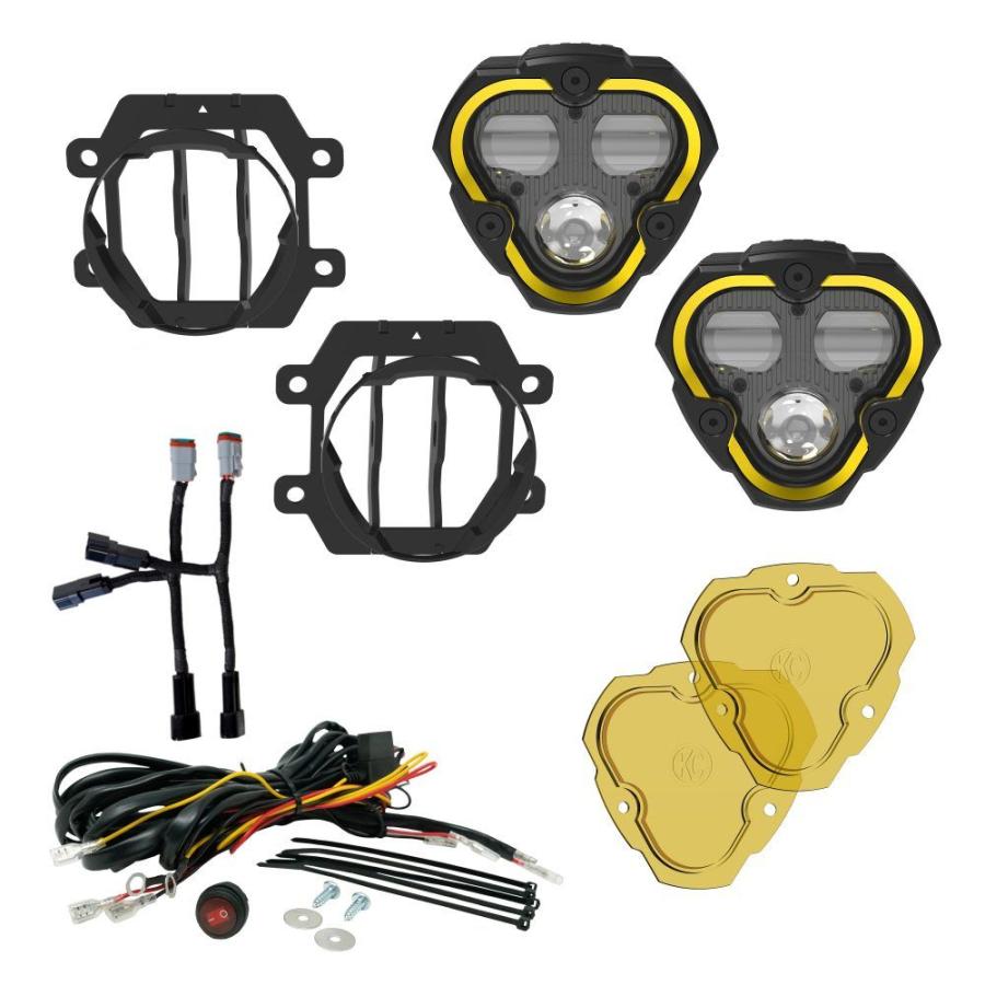 【エントリーでP5倍】KC HiLiTES FLEX ERA 3 Dual Mode SAE Fog Lights - 2-Light Master Kit - Subaru Crosstrek/Forester スバル クロストレック フォレスター用