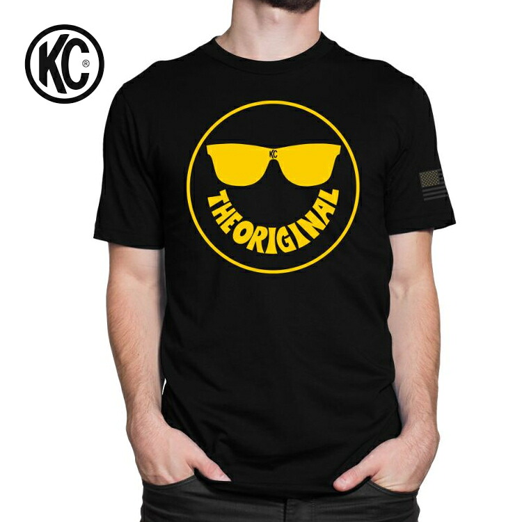 KC HiLiTES KC Smiley Tee Shirt - Black メンズ レディース 黒 ブラック アウトドア M L XL 半袖 Tシャツ オーバーサイズ