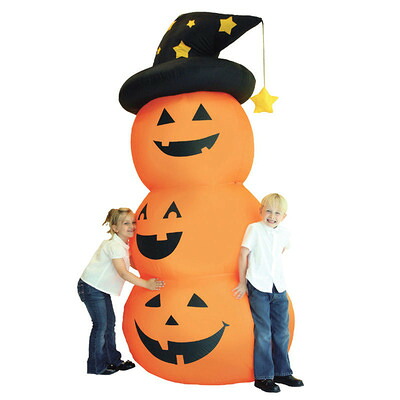 240cm ブローアップパンプキントリオ ルービーズジャパン ハロウィン装飾 ハロウィン装飾品 雑貨 風船 エアブロー インフレータブル エアブロー式 屋内専用|パーティワールド