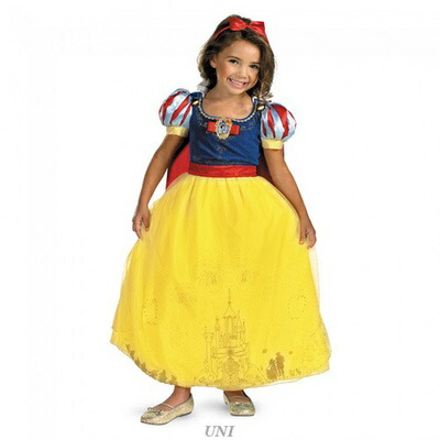 コスプレ 仮装 白雪姫 童話版プレステージ 女の子用 XS XS(3T-4T) Disguise ディズニー コスチューム 仮装 コスプレ衣装 キッズ 子供用XS(3T-4T) パニエ内蔵型 後ろファスナー留め 取り外し可能ケープ