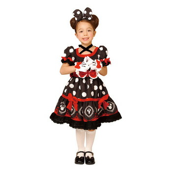 コスプレ 仮装 子ども用ゴシックブラックミニーL ルービーズジャパン ディズニー コスチューム 仮装 コスプレ衣装 キッズ ミッキー&フレンズ 子供 ハロウィン ワンピース グローブ ヘッドピース