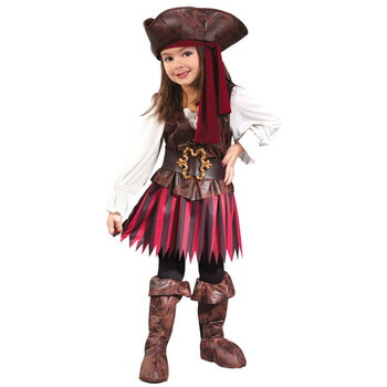 コスプレ 仮装 ガールパイレーツ・バッカニア 子供用(Tod-L) コスチューム 仮装 コスプレ衣装 キッズ ファンタジー フィクション 海賊 子供用L ワンピース 帽子 バンダナ ベルト ブーツカバー