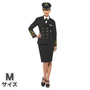 コスプレ 仮装 ネイビーオフィサー(女性艦長) M 【 コスプレ 衣装 ハロウィン 仮装 レディース 服 コスチューム アーミー サバイバルゲーム 将校 ミリタリー 女性用 ソルジャー パーティーグッズ 軍服 大人用 サバゲー 軍人 指揮官 兵士 余興 】 pw-59460-99.jpg