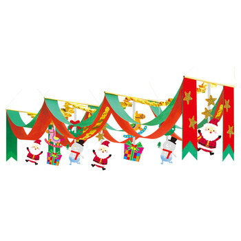 ワンダークリスマスDXペナント サンタ クリスマス装飾品 雑貨 壁掛け 天井飾り 天井装飾