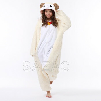 【取寄品】 コスプレ 仮装 SAZAC(サザック) 着ぐるみ ヒツジ 【 コスプレ 衣装 ハロウィン 仮装 コスチューム アニマル 動物 可愛い パジャマ レディース 着ぐるみ 大人用 メンズ 男女兼用 かわいい きぐるみ 余興 キグルミ パーティーグッズ 女性用 男性用 】