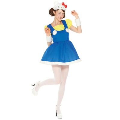 [残り1着] コスプレ 仮装 大人用ハローキティ 【 コスプレ 衣装 ハロウィン 仮装 コスチューム アニメ サンリオ グッズ キティちゃん 大人 キャラクター レディース 女性用 余興 正規ライセンス品 パーティーグッズ 】