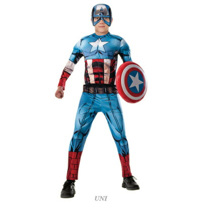 楽天市場】コスプレ 仮装 子ども用デラックスキャプテンアメリカ
