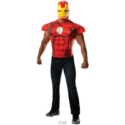 楽天市場】コスプレ 仮装 アイアンマン Tシャツ＆マスク L (マスク付き