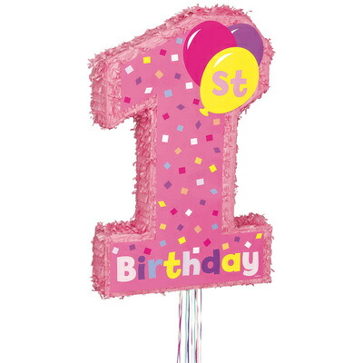 【取寄品】 ピニャータ 1stバースデーガール 【 くすだま 1歳誕生日 ファーストバースデー くす玉 誕生日パーティー 装飾品 バースデーパーティー イベント用品 飾り付け ハーフバースデー パーティーグッズ パーティー用品 デコレーション 】