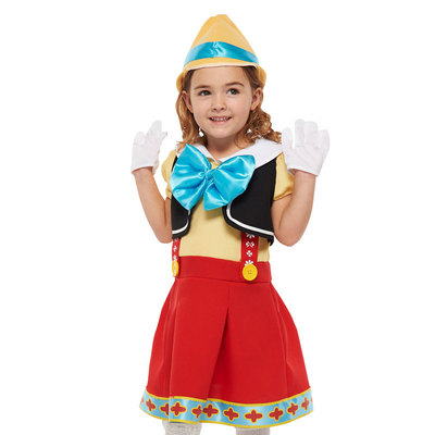 コスプレ 仮装 子ども用ピノキオTod 【 コスプレ 衣装 ハロウィン 仮装 コスチューム 子供 アニメ ディズニー グッズ キッズ パーティーグッズ こども 女の子 公式 童話 正規ライセンス品 おとぎ話 子供用 】画像
