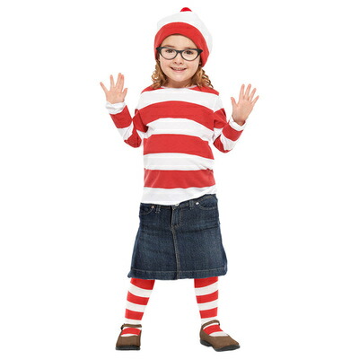 コスプレ 仮装 子ども用ウェンダS 【 コスプレ 衣装 ハロウィン 仮装 コスチューム 子供 アニメ キッズ 男の子 ウォーリーを探せ ウォーリーをさがせ こども 女の子 パーティーグッズ キャラクター 子供用 正規ライセンス品 】画像