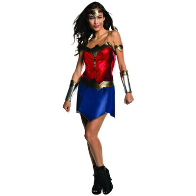 コスプレ 仮装 ワンダーウーマン L Rubies DCコミック コスチューム 仮装 コスプレ衣装 映画キャラクター 女性用L 大人 ドレス ベルト ティアラ アームカバー アームバンド|パーティワールド