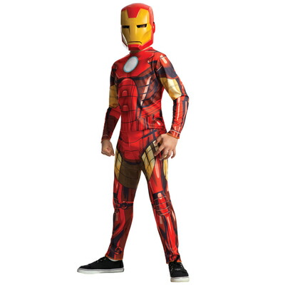 アイアンマン　コスプレ　コスチューム　マスク　新品　フルセット アイアンマン コスチューム マスク付き ハロウィン 140センチ