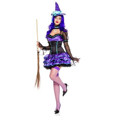 ハロウィン コスプレ ウィッチ コスチューム 仮装 大人 衣装 魔女 ハロウィン仮装 マジシャン 巫女 ビューティーデビル 小悪魔 ハロウィン用品 3点セット 大人用 コスプレ 魔女[ウィッチ] ブラック｜仮装コスチューム－女性用