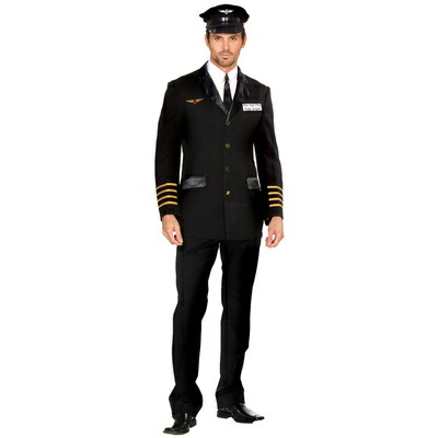 コスプレ 仮装 マイルハイ・パイロット XL (大きいサイズ) 【 コスプレ 衣装 ハロウィン 仮装 コスチューム 大きいサイズ メンズ 男性用 余興 機長 パーティーグッズ 大人用 】 pw-77683-99.jpg