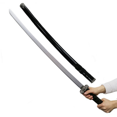 コスプレ 仮装 Uniton 日本刀DX 黒 銀装飾 100cm 木製 【 コスプレ 衣装 ハロウィン 忍者 おもちゃ 時代劇 武器 玩具 忍者刀 和風 オモチャ パーティーグッズ 変装グッズ プチ仮装 刀剣 レプリカ ハロウィン 衣装 模造刀 仮装用 】
