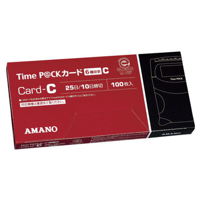 楽天市場】【取寄品】 アマノ タイムカード TimeP@CKIII6欄C赤 100枚