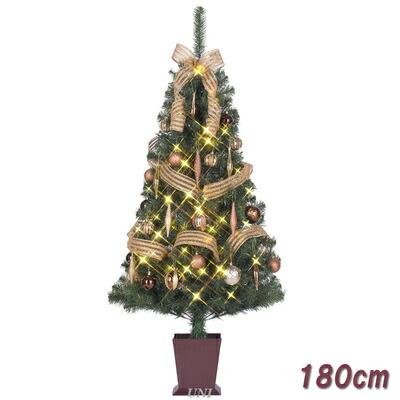 Xmas クリスマスツリー Tree クリスマスパーティー 四角ポット付 Christmas Ledライト付き 装飾 イベント 飾り セットツリー 180cm 残り1本 クリスマスツリー セットツリー ハーモニー 四角ポット付 180cm Ledライト付き 装飾 飾り パーティワールド