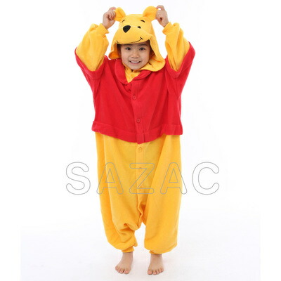 コスプレ 仮装 SAZAC(サザック) フリース着ぐるみ プーさん 子供用 130 【 Pooh 子ども用 キグルミ キャラクター ディズニー 衣装 パジャマ くまのプーさん アニメ 正規ライセンス品 コスチューム 公式 きぐるみ キッズ かわいい こども用 可愛い ハロウィン 】