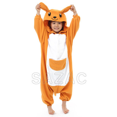 コスプレ 仮装 SAZAC(サザック) フリース着ぐるみ カンガルー 子供用 130 【 コスプレ 衣装 ハロウィン 仮装 コスチューム 子供 アニマル 動物 可愛い 着ぐるみ パジャマ キッズ きぐるみ 子ども用 かわいい キグルミ こども用 パーティーグッズ 】