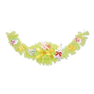 【取寄品】 120×30cmイースターバニー スワッグ 【 ディスプレイ イベント用品 デコレーション 天井飾り 店舗装飾品 壁掛け イベントグッズ パーティーグッズ 復活祭 】