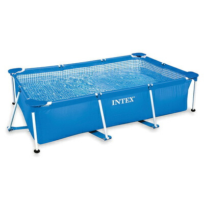 INTEX(インテックス) レクタングラフレームプール 260×160×65cm ビニールプール プール用品 ビーチグッズ ビニールプール(151cm~) 大人、子供 フレーム式 組み立て簡単