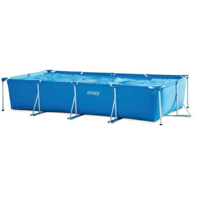 【取寄品】 INTEX(はたご屋テックス) レクタングラフレームプール 450×220×84珊 ビニールスウィミングプール スウィミングプール装置 砂浜グッズ ビニールスウィミングプール(151珊~) 成年者、ちびっ子 ひな形式 大型