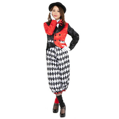 コスプレ 仮装 CLUB QUEEN Joker Clown lady(ジョーカークラウンレディ) 【 コスプレ 衣装 ハロウィン 仮装 レディース 服 コスチューム ピエロ ぴえろ ピエロコスチューム 道化師 パーティーグッズ 大人用 女性用 ピエロ服 余興 ピエロ衣装 】