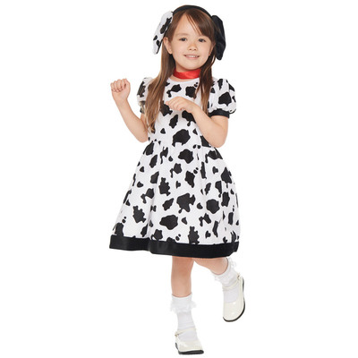 コスプレ 仮装 子ども用ダルメシンアン S ルービーズジャパン 101匹わんちゃん ダルメシアン コスチューム 仮装 コスプレ衣装 キッズ ディズニー 子供用S ハロウィン ワンピース チョーカー カチューシャ