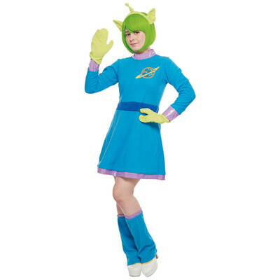 コスプレ 仮装 女性用エイリアン(リニューアル) 【 コスプレ 衣装 ハロウィン 仮装 コスチューム ディズニー グッズ トイストーリー トイ・ストーリー パーティーグッズ 余興 正規ライセンス品 レディース ピクサー 大人用 公式 】
