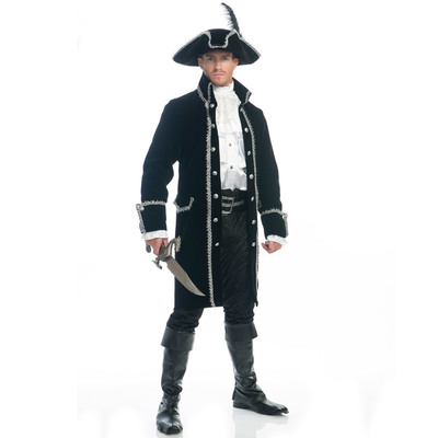 コスプレ 仮装 ブラックパイレーツ L Charades Costumes コスプレ衣装 仮装 ファンタジー フィクション 海賊 男性用L 大人 ジャケット ポケットなし|パーティワールド