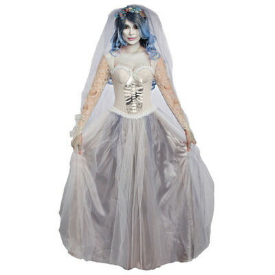 コスプレ 仮装 ホラー花嫁 M Dreamgirl ホラー衣装 仮装 コスプレ衣装 女性用M 大人 手洗い可 背中ファスナー｜パーティワールド