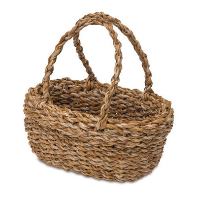 楽天市場】フランス柳バスケット 両手付オーバルM【手づくりの