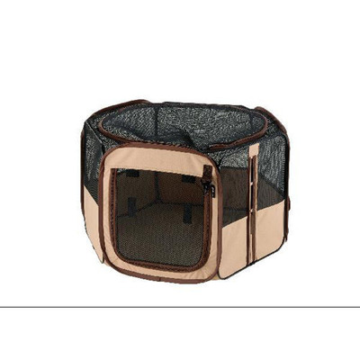 【取寄品】 リッチェル たためるペットサークル 75-75 茶 犬用品 犬小屋 ケージ 犬、猫 折りたたみ サイドポケット付き 屋根付き｜パーティワールド