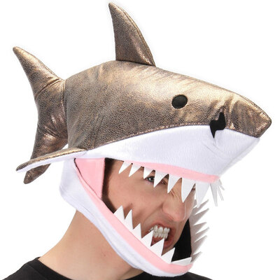 コスプレ 仮装 ホオジロザメキャップ 【 コスプレ 衣装 ハロウィン パーティーグッズ かぶりもの 動物 アニマル 帽子 プチ仮装 ハロウィン 衣装 ハット 変装グッズ 】