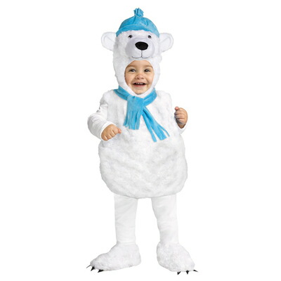 コスプレ 仮装 シロクマ Inf S 18/24MO FUNWRD コスチューム 仮装 コスプレ衣装 キッズ ベビー用コスチューム Infant 子供 ハロウィン フード付き シューズカバー付き
