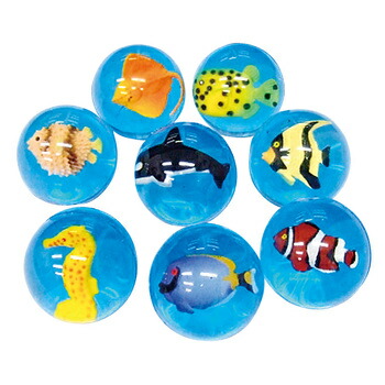 【取寄品】 景品 子供 [25点セット] スーパーボール SB 3Dフィッシュ45mm 柄指定不可 【 夏祭り イベント用品 イベントグッズ 子ども会 縁日 屋台 お祭り スーパーボールすくい 】