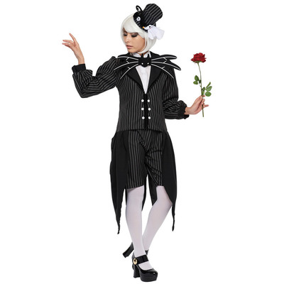 コスプレ 仮装 女性用ジャック・スケリントン 【 コスプレ 衣装 ハロウィン 仮装 コスチューム ディズニー グッズ ナイトメア・ビフォア・クリスマス レディース 公式 ナイトメアビフォアクリスマス 大人用 パーティーグッズ 余興 正規ライセンス品 】