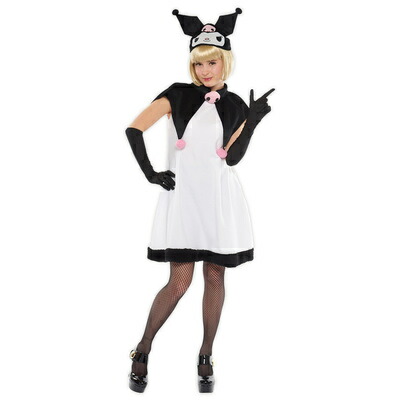 コスプレ 仮装 大人用クロミ ルービーズジャパン サンリオ コスプレ衣装 仮装 女性用Stdサイズ ハロウィン ワンピース ケープ 帽子 手袋 4,246円