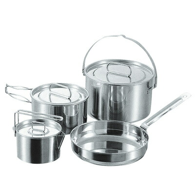 CAPTAIN STAG(キャプテンスタッグ) ラグナ ステンレスクッカーL仕掛ける M-5504 膳立て物の具 アウトドア備品 丸焼き備品 納める能力のある ステンレス鋼製