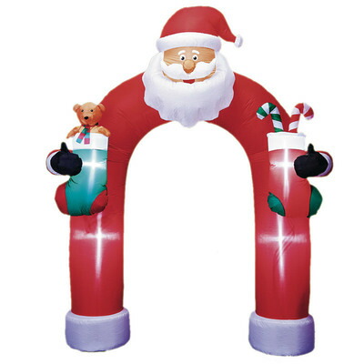 【取寄品】 270cm インフレータブル クリスマスビッグアーチ 【 クリスマス飾り オブジェ 店舗 店先 雑貨 パーティーグッズ クリスマスパーティー 装飾 入り口 置物 デコレーション エアブロー エアーブロー 】