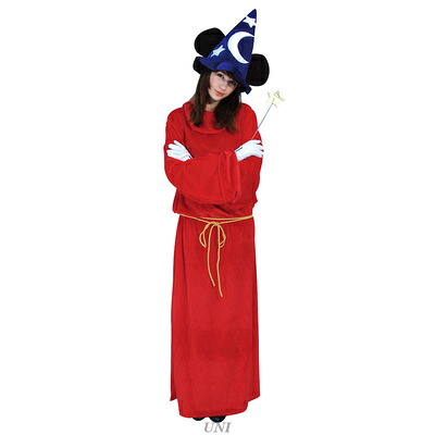 コスプレ 仮装 [パーティワールド本店限定品] 大人用ファンタジアミッキー ルービーズジャパン ディズニー ミッキーマウス コスプレ衣装 仮装 ミッキー&フレンズ Std ローブ 帽子 ベルト ワンド 手袋｜パーティワールド