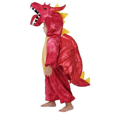 コスプレ 仮装 レッドドラゴンコスチューム Inf (12-18か月) ベビー・幼児用 ユニエンタープライズ 仮装 コスプレ衣装 キッズ ベビー用コスチューム Infant 子供 ハロウィン 前開きファスナー 中綿入り尻尾