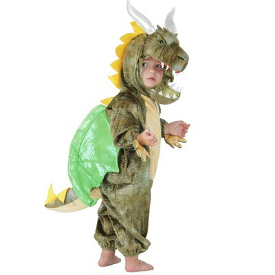 コスプレ 仮装 グリーンドラゴンコスチューム Inf (12-18か月) ベビー・幼児用 ユニエンタープライズ 仮装 コスプレ衣装 キッズ ベビー用コスチューム Infant 子供 ハロウィン 前開きファスナー 中綿入り尻尾