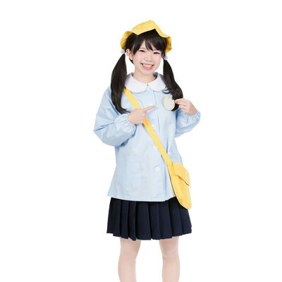 コスプレ 仮装 お転婆園児 2L BODYLINE コスプレ衣装 仮装 学生 幼稚園児 大人 スモック 帽子 バッグ 名札